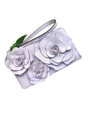 KATE SPADE ~ Elegant Lavender Floral Wristlet Clutch - Women Bags